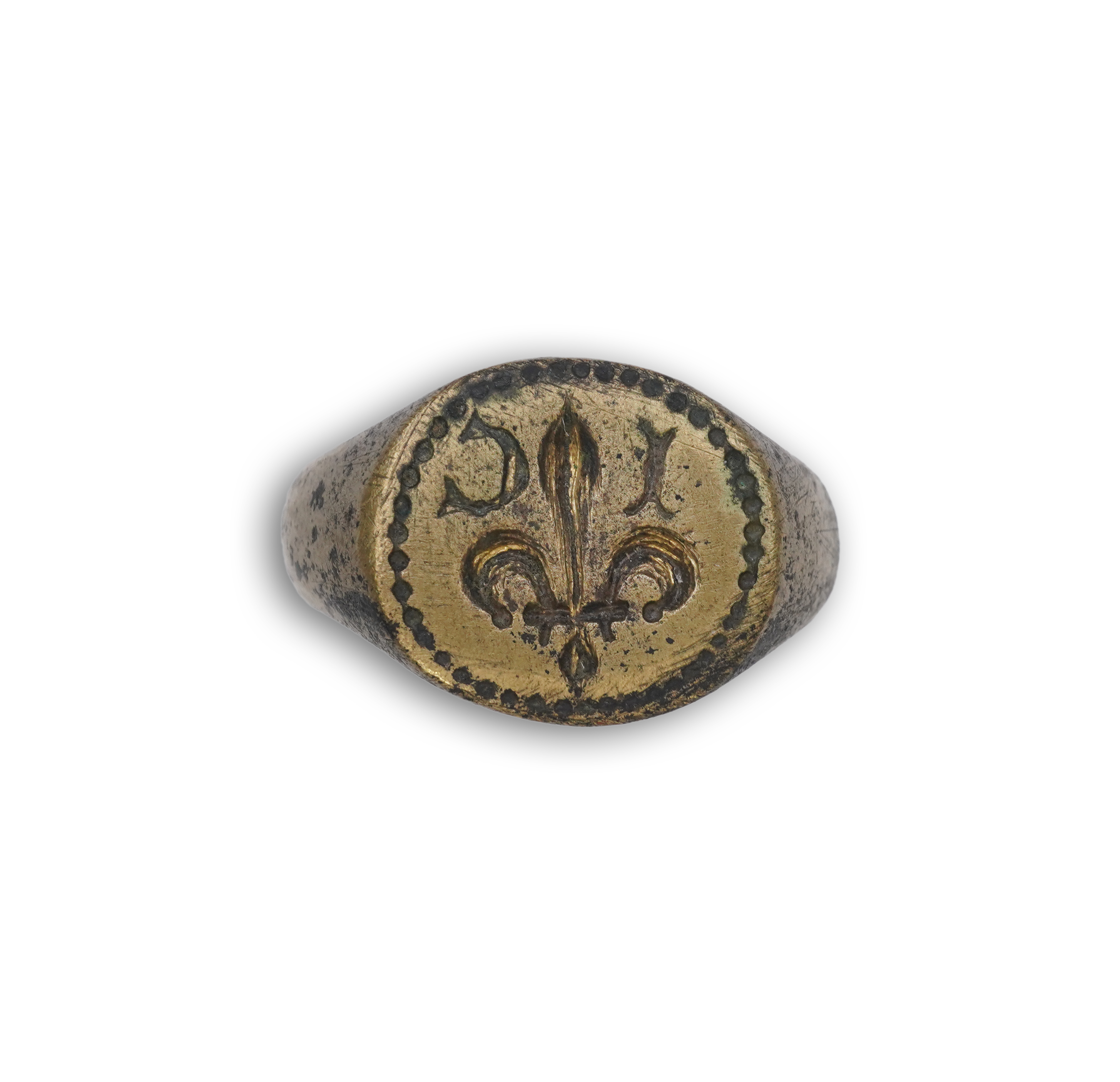 A bronze signet ring, France, 15th/16th century